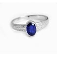 thumbnail image 1 of 925 Sterling Silver Blue Sapphire Gemstone Oval Shape Women Ring Christmas Gift , Engagement ,Ring Christmas Gift Ring For beloved, 1 of 5