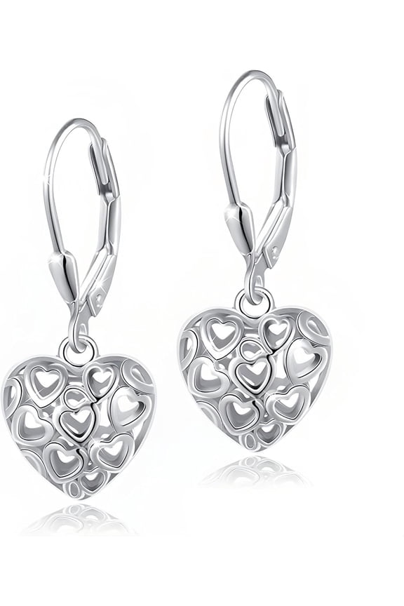 925 Sterling Silver Boho Dandelion Drop Dangle Earrings for Women Teardrop Water Drop Flower Mountain Tree Heart Stud Dangle Earrings Jewelry Birthday Gifts for Mom Lover Daughter