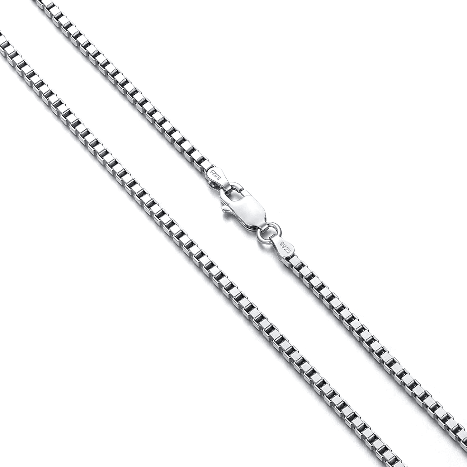 Men's 3.6mm Diamond-Cut Box Chain Necklace in Solid Sterling Silver - 22