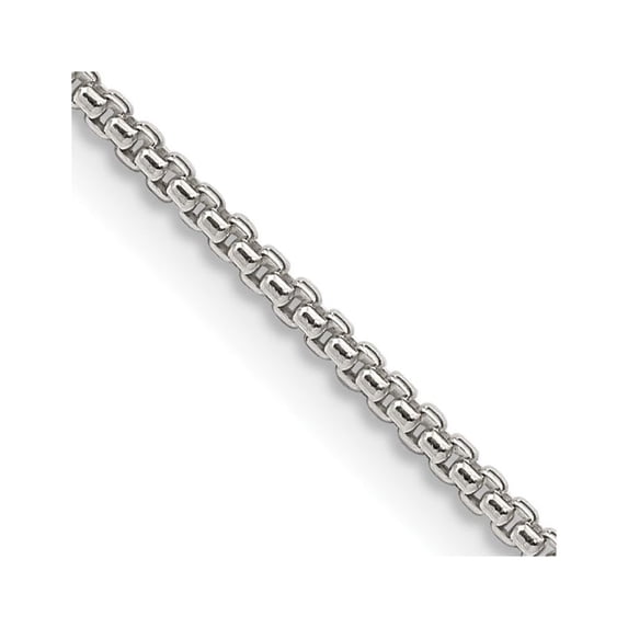 925 Sterling Silver Box Chain Styles Necklace 1.5 mm Round 18 inch