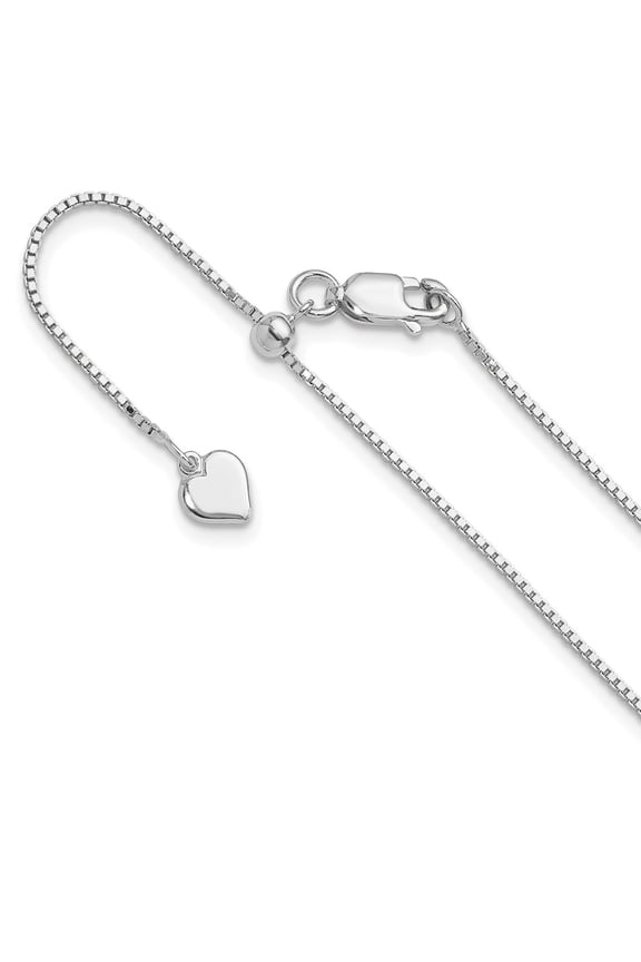 925 Sterling Silver Box Chain Styles Necklace Adjustable .95 mm 30 inch 1
