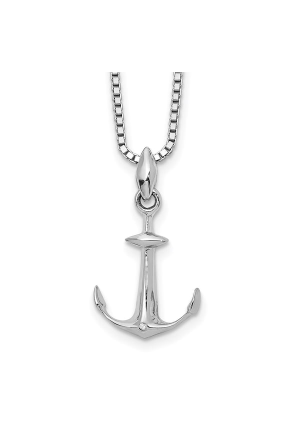 925 Sterling Silver Box Necklace with Pendants Chain White Ice 18 Inch Diamond 2 Extender 20 10 mm