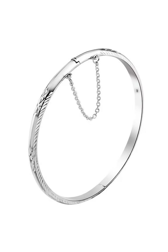 925 Sterling Silver Bracelets For Women Diamond Cut Bangles Cuff Jewelry Cute Women 7" Birthday Christmas Gifts