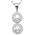 thumbnail image 1 of 925 Sterling Silver Brilliant Antique Style Fashion Pave Pendant, Rhodium Finish, 1 of 1