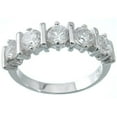 thumbnail image 1 of 925 Sterling Silver Brilliant Band Ring  Platinum Finish - Size 5, 1 of 1