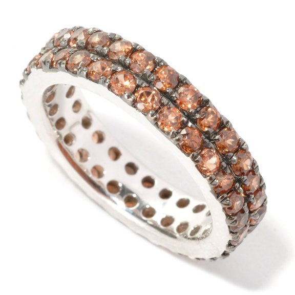925 Sterling Silver Brown Zircon Ring