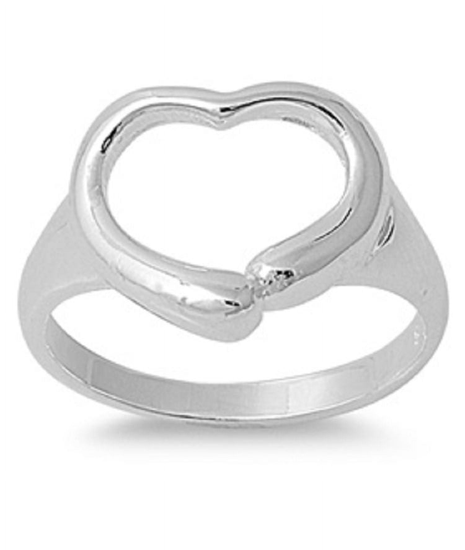Two Hearts Beating As One Ring - Sterling Silver 925 - Sizes 4-10 - Perfect Couple Ring