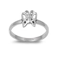 thumbnail image 1 of 925 Sterling Silver Butterfly Effect Solitaire Ring Size 5, 1 of 2