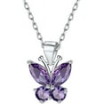 thumbnail image 1 of 925 Sterling Silver Butterfly Necklace/Antler Deer Necklace,Adjustable Silver Birthstone Necklace for Women,Birthstone Jewelry Gift for Her, 1 of 9
