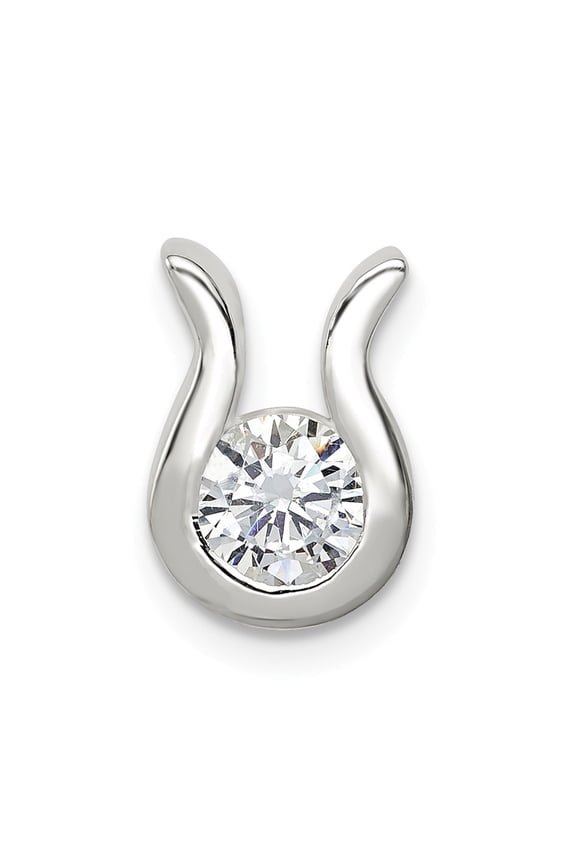 925 Sterling Silver CZ Chain Slide; for Adults and Teens; for Women and Men