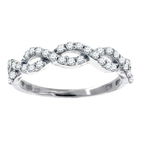 925 Sterling Silver Cubic Zirconia Infinity Size 9 Womens Fashion Ring Band Ring for Women and Men