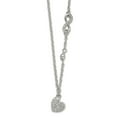thumbnail image 1 of 925 Sterling Silver Cubic Zirconia Infinity and Love Heart With 2 Inch Extension Necklace 16 Inch 12.2mm Wide Pendant Ne, 1 of 2