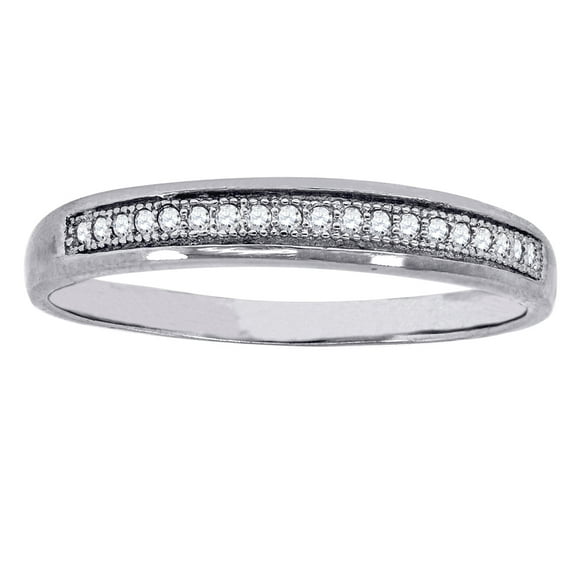 925 Sterling Silver Cubic Zirconia Size 6 Womens Band Ring Ring for Women and Men - 2.6 Grams