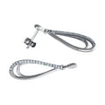 thumbnail image 1 of 925 Sterling Silver Cubic Zirconia Womens Dangling Earrings� Stud Earring for Women - 2.2 Grams, 1 of 2