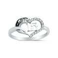 thumbnail image 1 of 925 Sterling Silver CZ Cubic Zirconia Sweet 15 Quincea_era Heart Ring , Size 4, 1 of 2