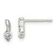 thumbnail image 1 of 925 Sterling Silver CZ Post Earrings; for Adults and Teens; for Women and Men, 1 of 2