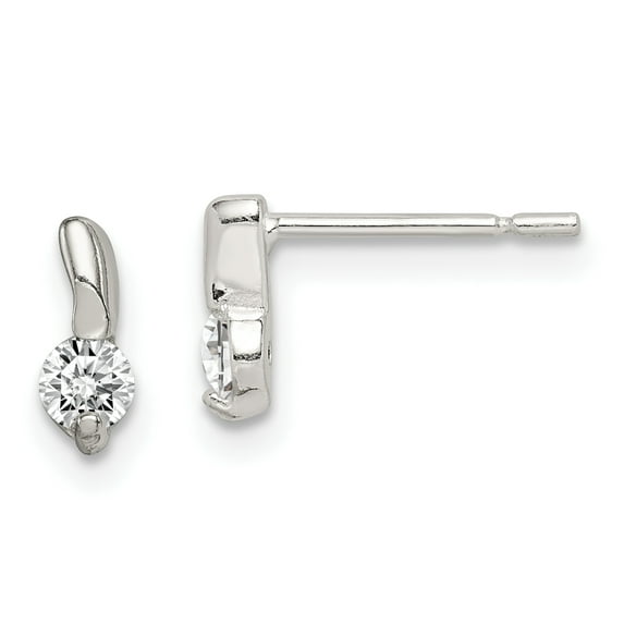 925 Sterling Silver CZ Post Earrings