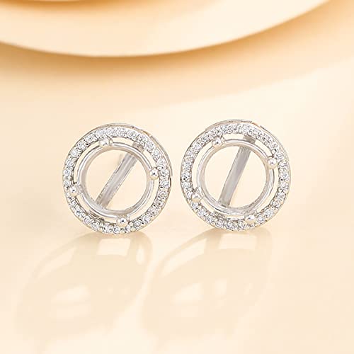2 Pairs Sterling Silver Earring Blanks – 6-Claw Stud Settings For 10-14mm Gemstones – DIY Jewelry Making - View #8