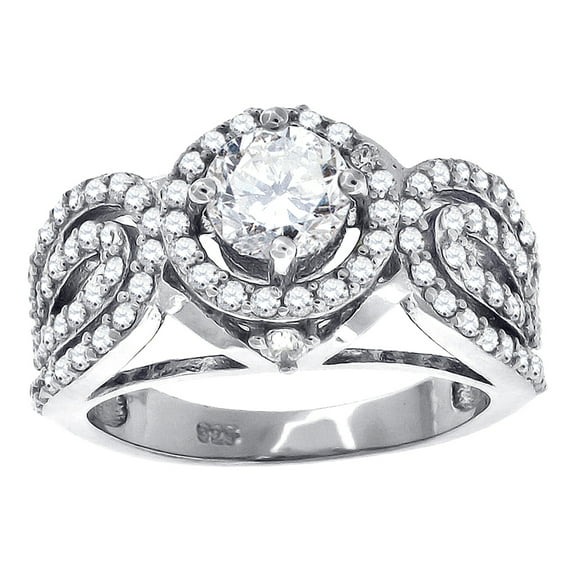 925 Sterling Silver CZ Size 7 Anniversary Promise Wedding Band Engagement Ring 9.8x6mm Wi Promise Ring for Women and Men