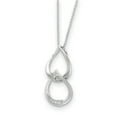 thumbnail image 1 of 925 Sterling Silver & CZ Tears to Share 18in Necklace; 18 inch; for Adults and Teens; for Women and Men, 1 of 4