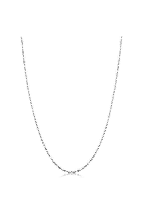 KoolJewelry 925 Sterling Silver Cable Chain Necklace (1.2 mm, 16 inch)