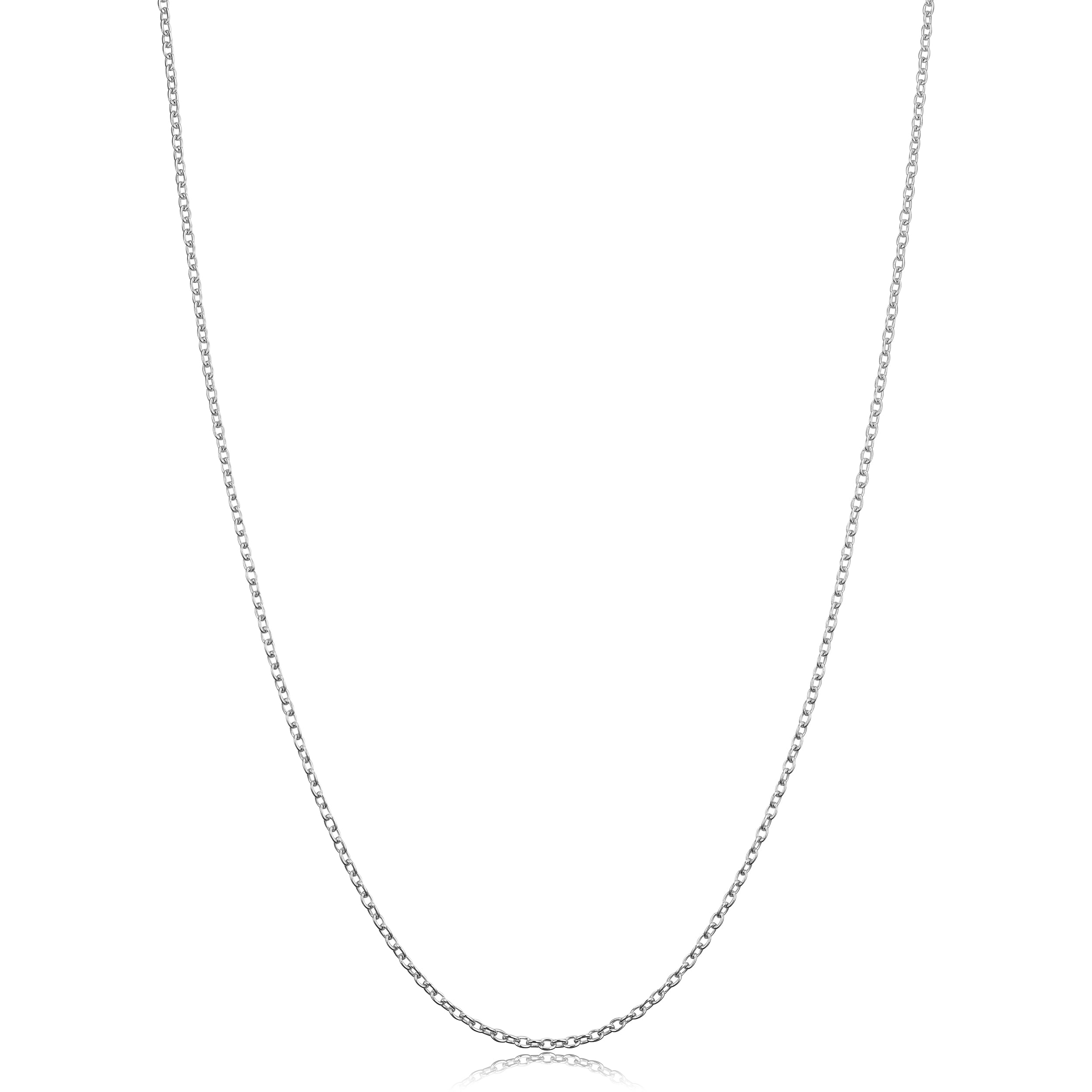 KoolJewelry 925 Sterling Silver Cable Chain Necklace (1.2 mm, 30 inch)
