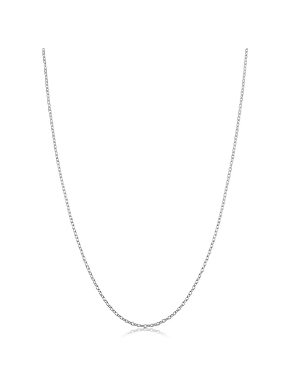 KoolJewelry 925 Sterling Silver Cable Chain Necklace (1.2 mm, 30 inch)