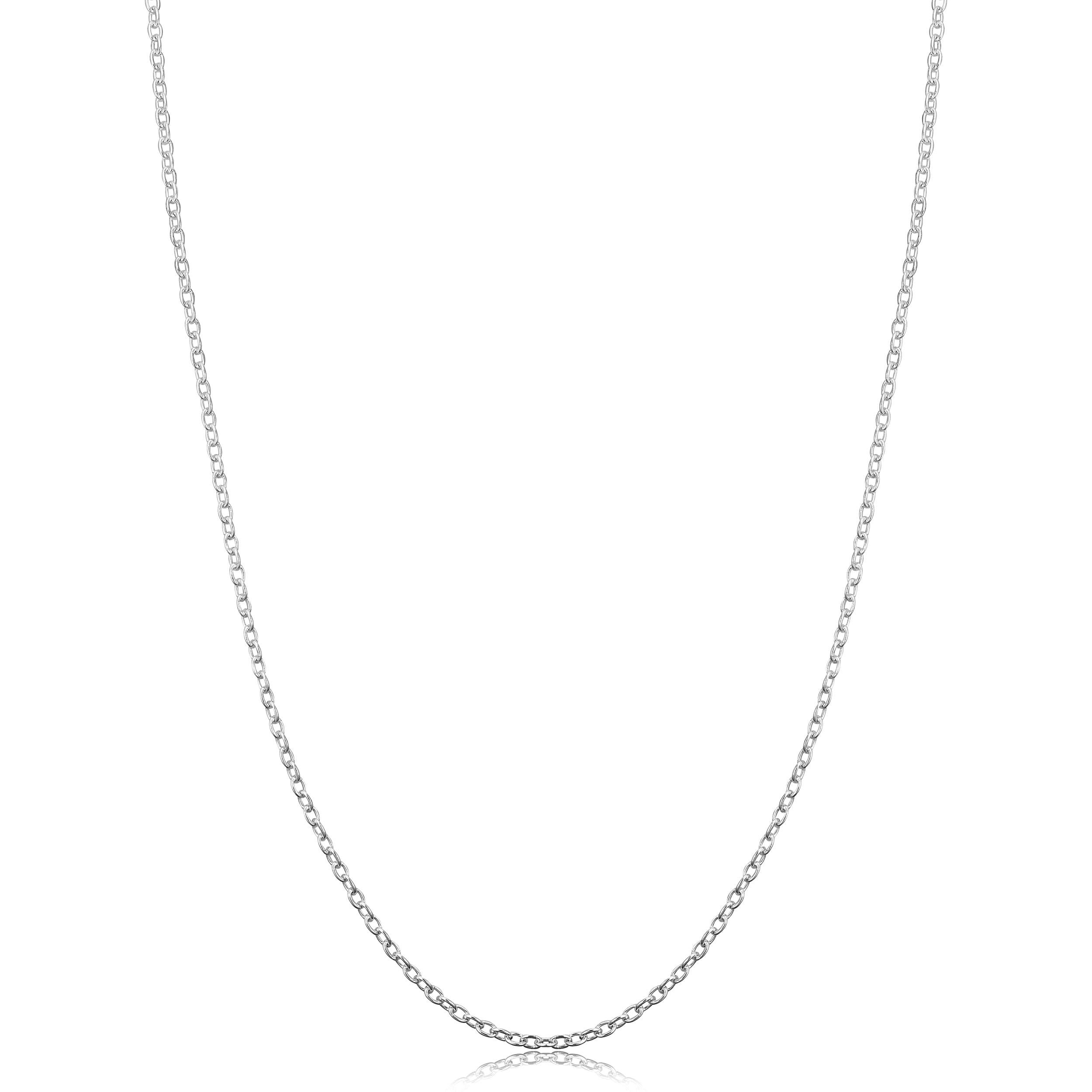 KoolJewelry 925 Sterling Silver Cable Chain Necklace (1.6 mm, 30 inch)