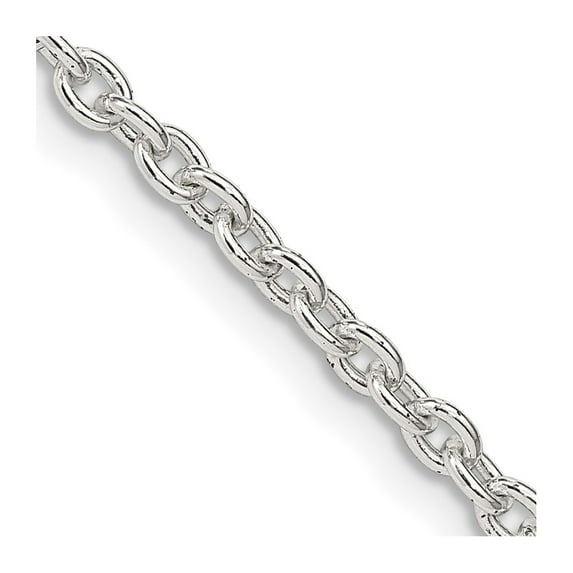 925 Sterling Silver Cable Chain Styles Necklace 2.75 mm 22 inch