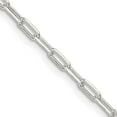 thumbnail image 1 of 925 Sterling Silver Cable Chain Styles Necklace 2.75 mm Elongated Open Link 30 inch, 1 of 4