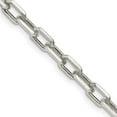 thumbnail image 1 of 925 Sterling Silver Cable Chain Styles Necklace 5.5 mm Diamond-cut Long Link 20 inch, 1 of 4