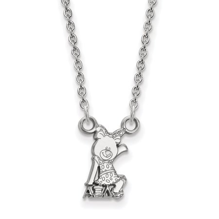 925 Sterling Silver Cable Necklace Chain LogoArt Alpha Xi Delta Sorority Symbol Extra Small Pendant 18 inch 7 mm