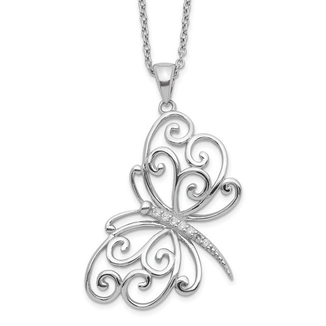 925 Sterling Silver Cable Necklace With Pendants Chain Cheryl M 