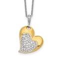thumbnail image 1 of 925 Sterling Silver Cable Necklace with Pendants Chain Sentimental Expressions Gold-plated Blessed Beyond Measure 18in 18 inch, 1 of 6