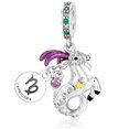thumbnail image 1 of 925 Sterling Silver Capricorn Zodiac Dangle Charm for Bracelet Charms Bangle Pendant Jewelry, 1 of 3