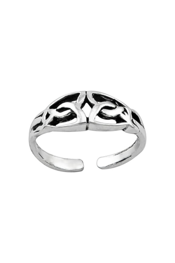 925 Sterling Silver Celtic Braid Toe Ring
