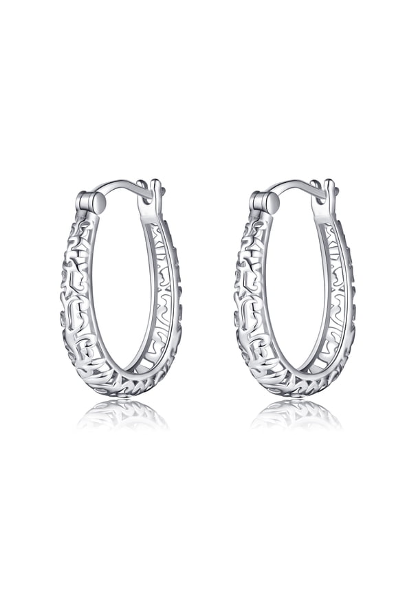 925 Sterling Silver Celtic Earrings Hoop Earrings Irish Jewelry Gifts for Women