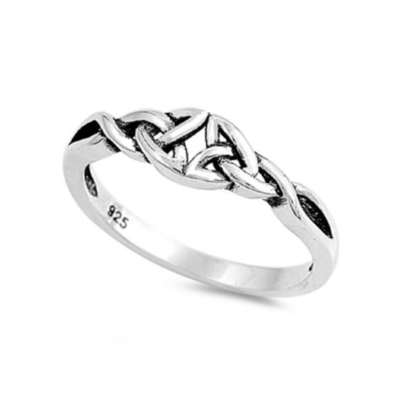 925 Sterling Silver Celtic Fashion Ring Size 9