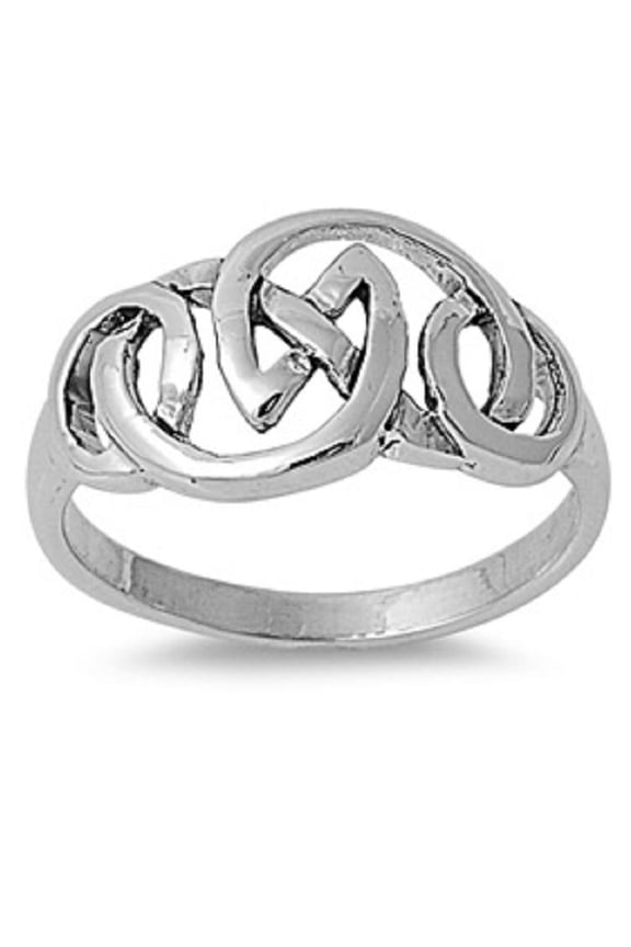 925 Sterling Silver Celtic Gaelic Innovation Ring Size 9