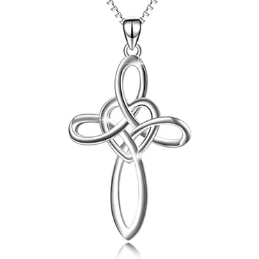 Jewelry Trends Sterling Silver Celtic Border Trinity Knot Round Pendant ...