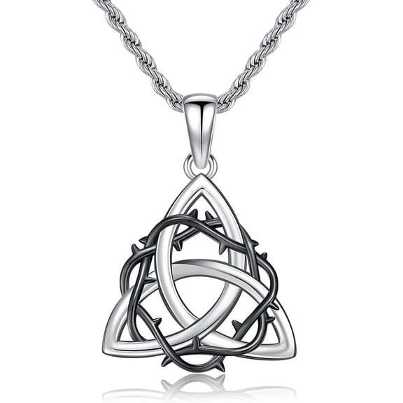 925 Sterling Silver Celtic Knot Necklace for Men Women
