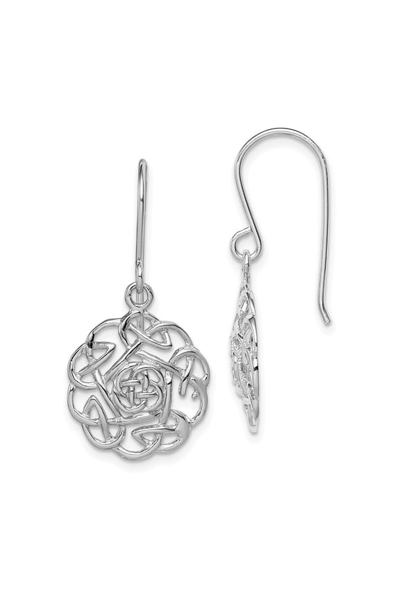 925 Sterling Silver Celtic Shepherd Hook Earrings Fine Jewelry For Women Gifts For Her
