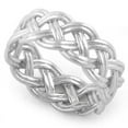 thumbnail image 1 of 925 Sterling Silver Celtic Woven Ring Handmade Promise Ring for Men & Women_7, 1 of 1