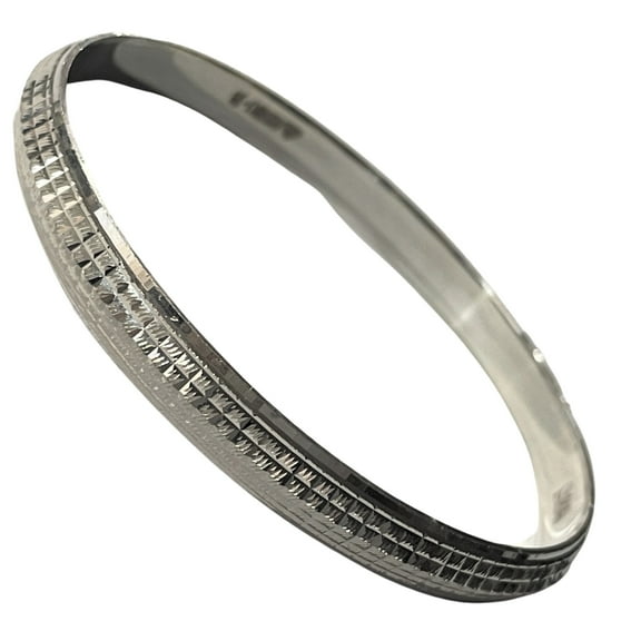 925 Sterling Silver Certified (Hallmarked) Punjabi / Sikh Men Kada #06 Kada Diameter: 2.75 inch / 2-12 Indian