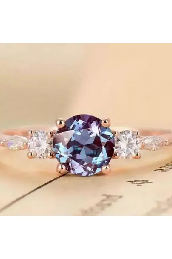 925 Sterling Silver Certified Natural Color Changing Alexandire Handmade Ring