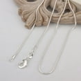 thumbnail image 1 of 925 Sterling Silver Chain 925 Silver Jewelry Snake Chain Necklace 1MM 925 Silver Jewelry Matching Chain Creative Snake Chain, 1 of 7