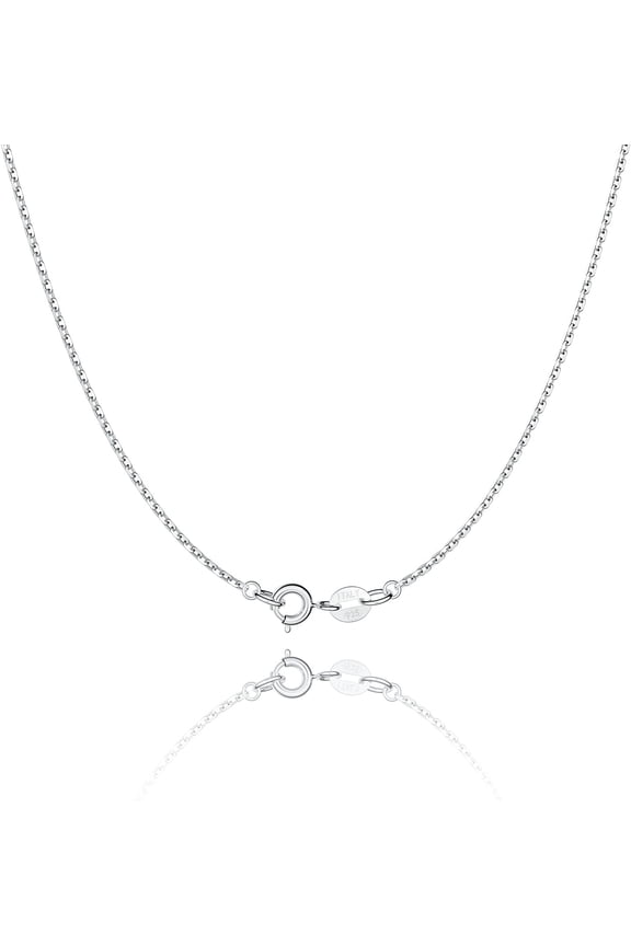 925 Sterling Silver Chain Necklace Chain For Women 1.1Mm Cable Chain Necklace Upgraded Spring-Ring Clasp - Thin & Sturdy - Italian Quality 16/18/20/22/24 Inch[o171]