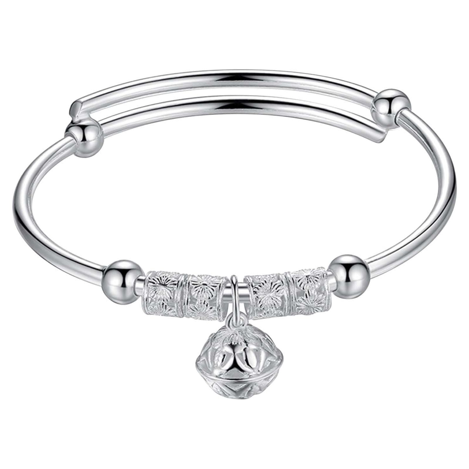 Women Jewelry 999 Silver Sterling Silver Bracelet Fashion Cuff Bangle Chain  Bracelets - Walmart.ca