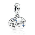 thumbnail image 1 of 925 Sterling Silver Charm Bracelets Family Double Split Charm Women Bracelet Charm, 1 of 1