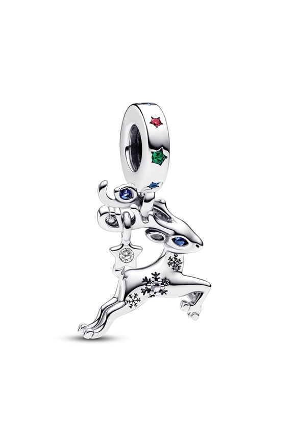 925 Sterling Silver Charm Bracelets Magical Christmas Reindeer Dangle Charm Women Bracelet Charm